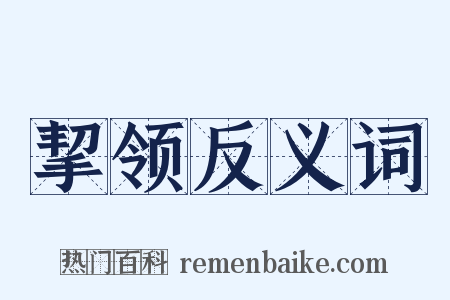 挈领反义词是什么意思的图片